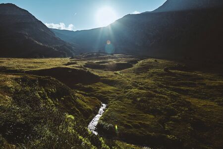 Alpine meadows in the Caucasus mountains, Sochi, Russiaの写真素材