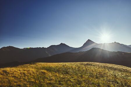 Alpine meadows in the Caucasus mountains, Sochi, Russiaの写真素材