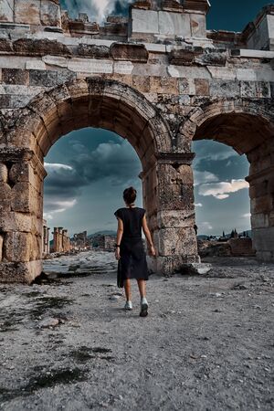 Hierapolis ancient city Pamukkale Turkeyの写真素材