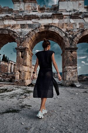 Hierapolis ancient city Pamukkale Turkeyの写真素材