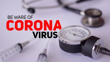 the call to be aware of the corona virus seen in the picture contained a syringe stethoscope and...