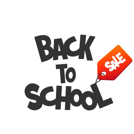 Back to school sale design label isolatedのイラスト素材