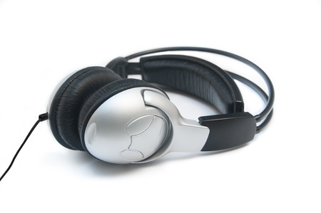 The photo  Headphones  for music and fun and entertainmentの写真素材