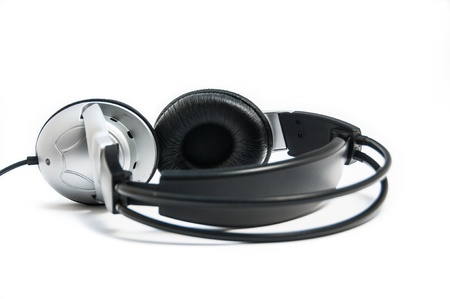 The photo  Headphones  for music and fun and entertainmentの写真素材
