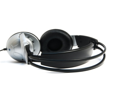 The photo  Headphones  for music and fun and entertainmentの写真素材