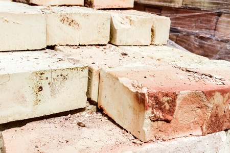 Store of bricks ready for building or sale