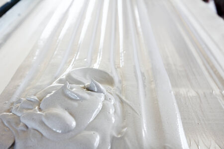 Background made of plaster moldings rows and lines の写真素材