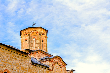Middle Ages, bell tower in Koporin monastery near Velika Plana, Serbiaの写真素材