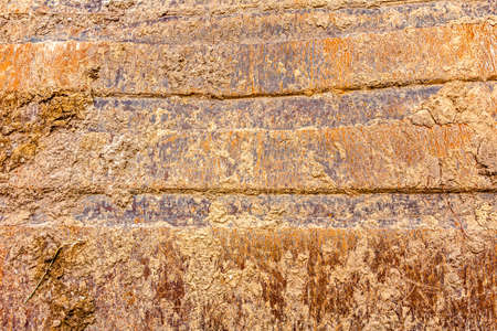 Close up of rusty metal with vertical stripesの写真素材