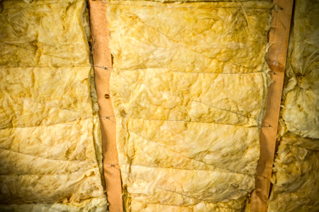 Thermal insulation material - fiberglass close view, patternの写真素材