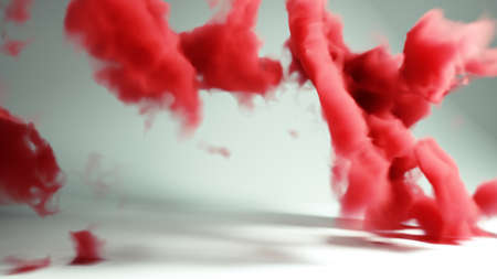 Scene of colored smoke on a white background, 3D-rendering