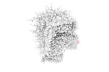 Abstract beauty tree woman in backgroundのイラスト素材