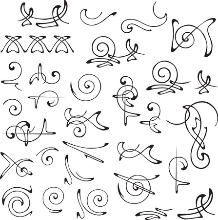 a set of ornate patterns for decorationのイラスト素材