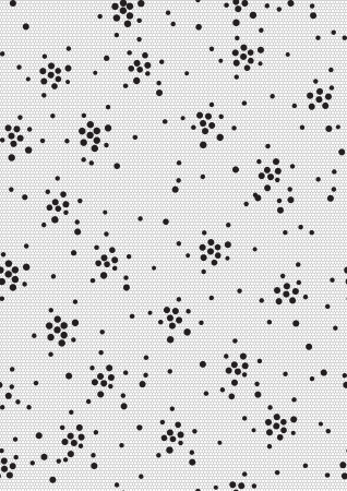 seamless background with black lace with polka dotsのイラスト素材