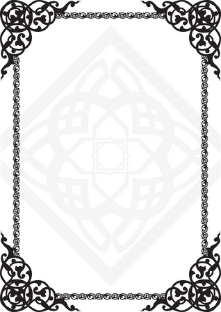 background for a registration sheet with filigree ornamentation Arabのイラスト素材