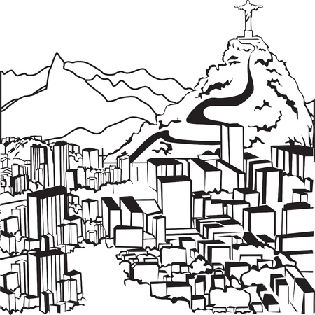 Sketch Brazilian silhouettesのイラスト素材