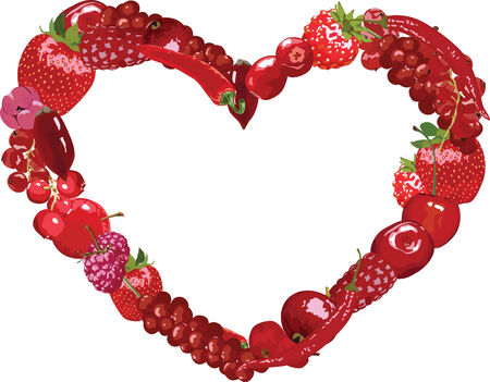 Heart of berriesのイラスト素材