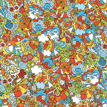 Seamless pattern with funny symbols holidaysのイラスト素材
