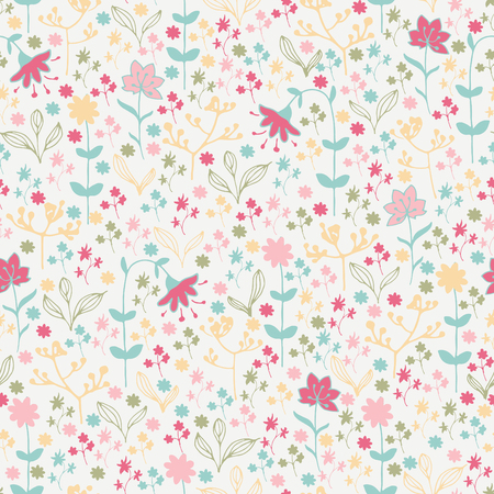 Seamless spring pattern with flowersのイラスト素材