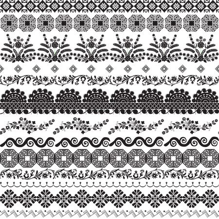 A set of vignettes and dividers. Slavic ornaments.のイラスト素材