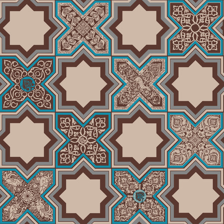 Seamless pattern with persian ornament.のイラスト素材