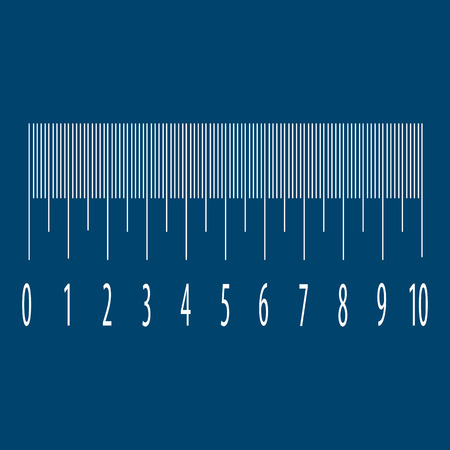 Measuring scale with numbersのイラスト素材