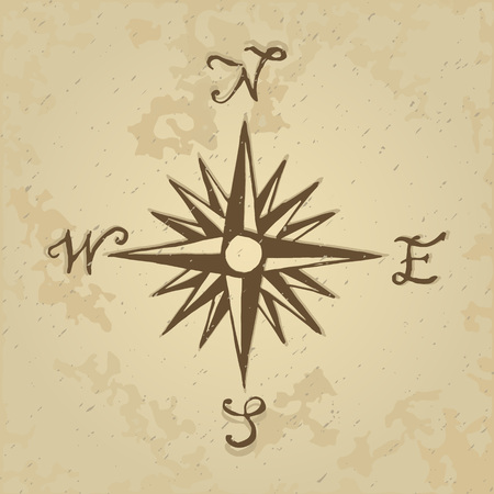 Vector sketch sign Wind roseのイラスト素材