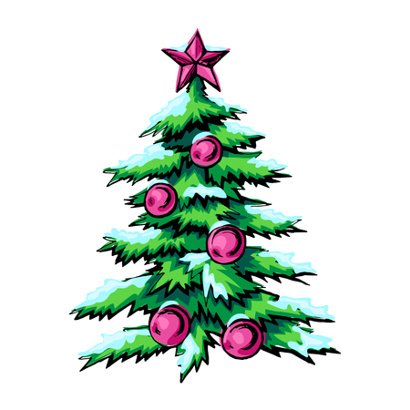 Sketch of vector symbol Christmasのイラスト素材