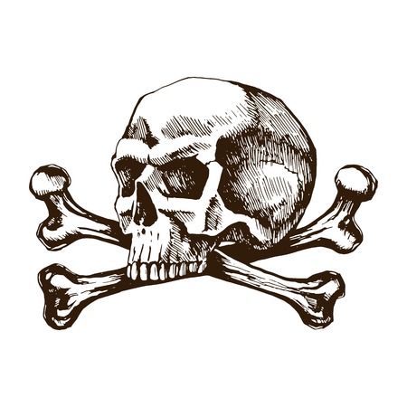 Skull and crossbones icon.のイラスト素材