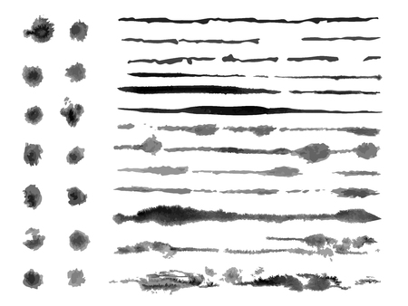 Grunge brush strokes inkのイラスト素材