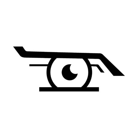 Female eye black and white isolatedのイラスト素材