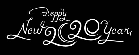 Happy New Year 2020のイラスト素材