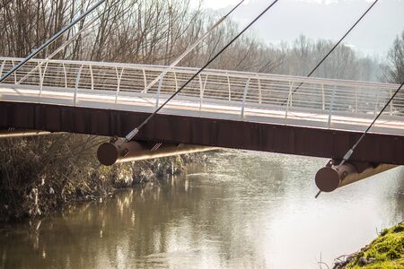 new cycle-pedestrian educational bridge S. Maria degli Angeli - Rione LibertÃ  - Beneventoの写真素材
