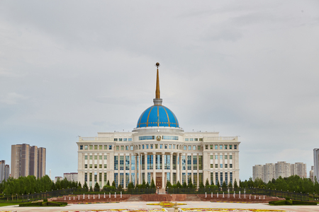 Astana, Kazakhstan - Aqorda, Akorda is the residence of the President of the Republic of Kazakhstan, Qazaqstanの写真素材