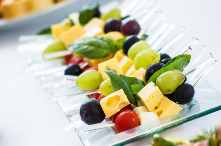 snacks from fruits and cheeseの写真素材