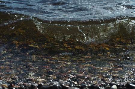 wave on the riverの写真素材