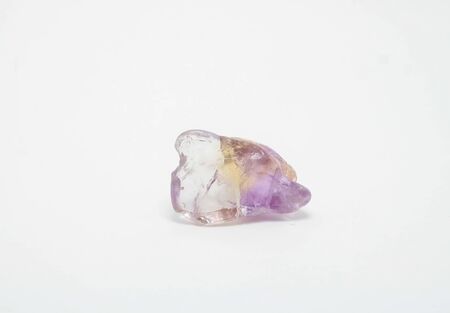 beautiful amethyst on a white backgroundの写真素材