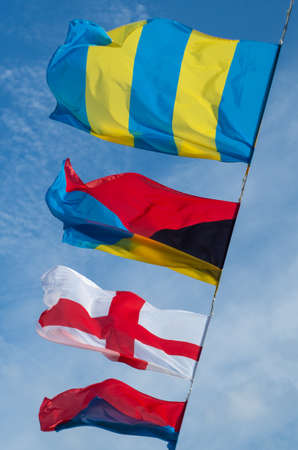 Navigation signal flags in a clear sky