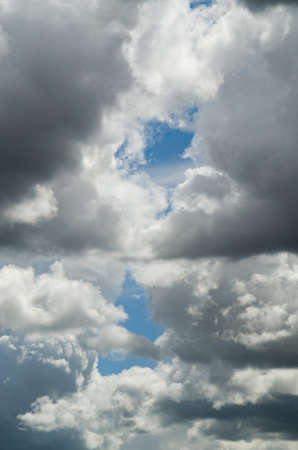 Storm clouds with blue sky background