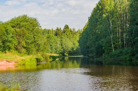Russian landscape with a river.Summer in the country.