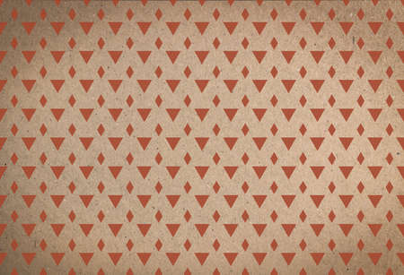 Vintage background from shapes of triangles. Seamless pattern on cardboard in retro style.