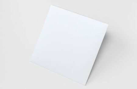 Blank Square Envelope Mockup, Isolatedの写真素材