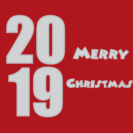 Illustration for Merry Christmas 2019 next yaer vectorのイラスト素材