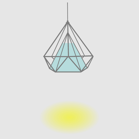 Illustration Lamp simple nice background in flat designのイラスト素材
