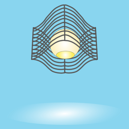 Illustration for lamp in three demention shadow vectorのイラスト素材