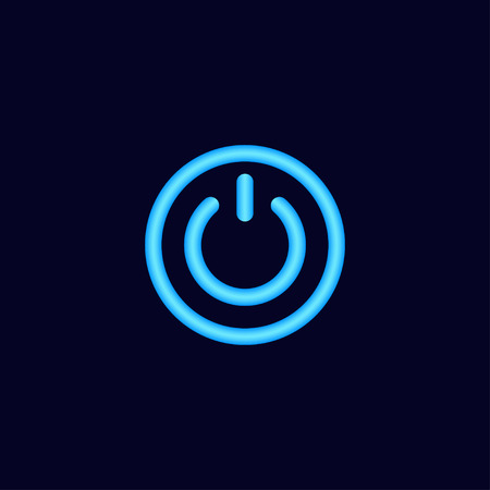 Illustration for button off vector with blue background