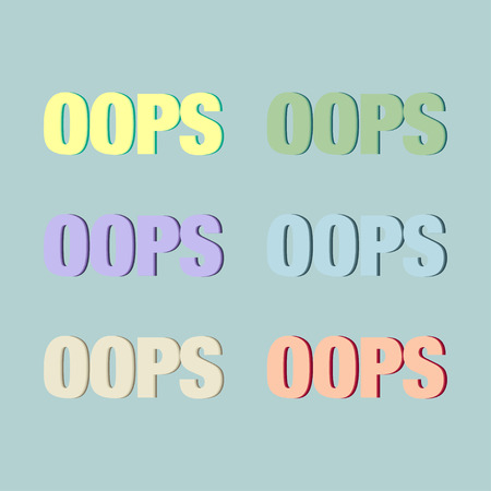 Vector illustration for OOPS in few nice coloursのイラスト素材