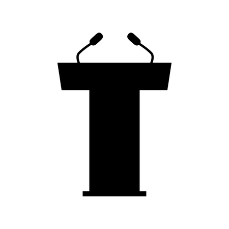 Vector icon for tribune or politician pulpit signのイラスト素材