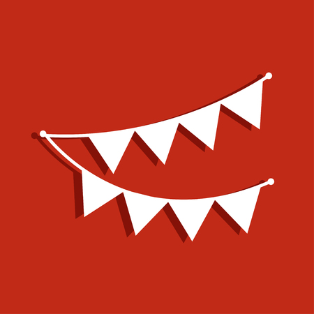 Vector illustration for celebration flags flat designのイラスト素材