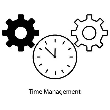 Vector icon Time management black watch element idea successのイラスト素材